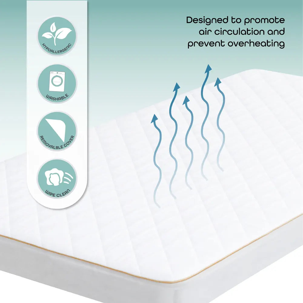 MOON Crib Mattress-126x65x7 cm, White