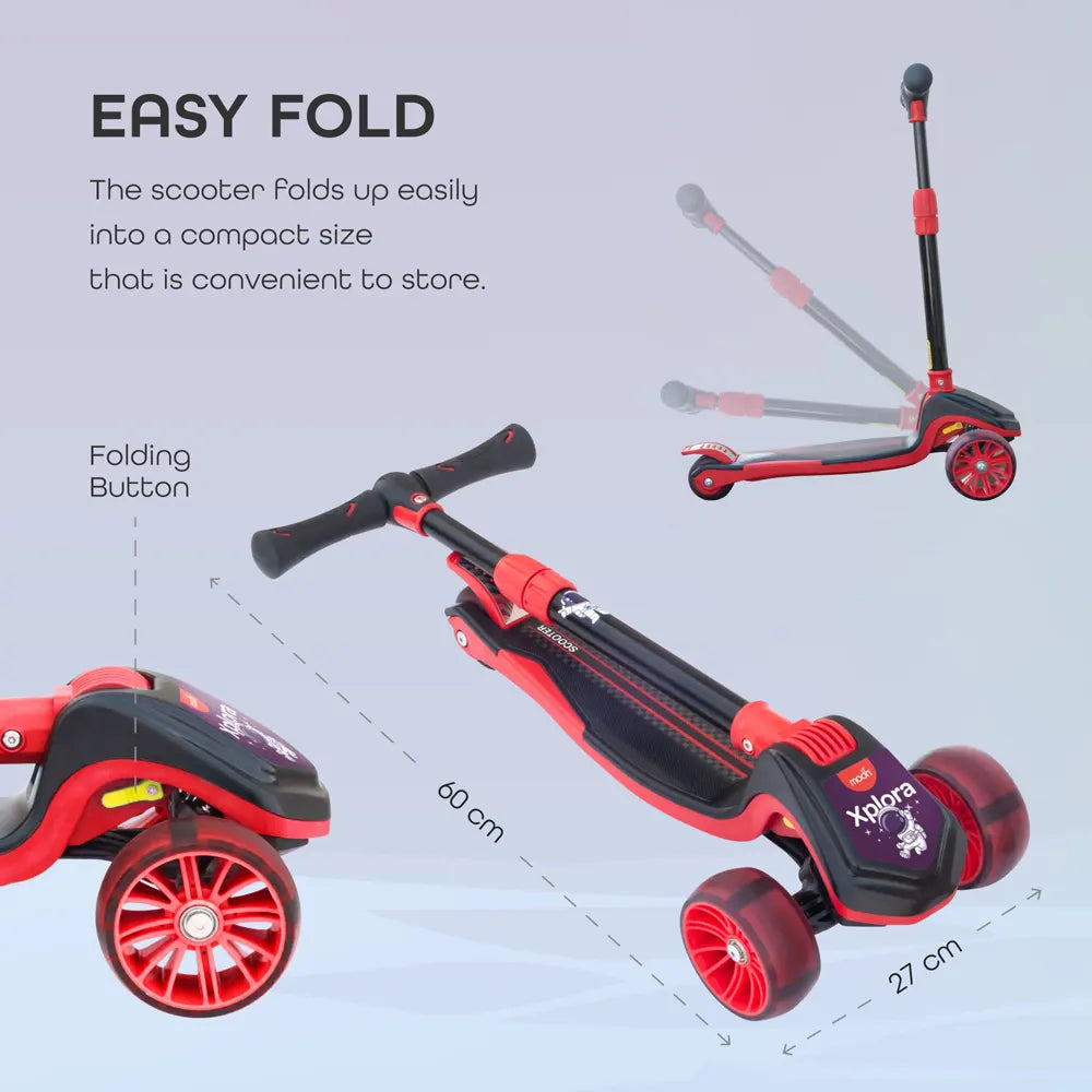 MOON Xplora Baby Scooter - Red/Blue — The Moon Brand product image