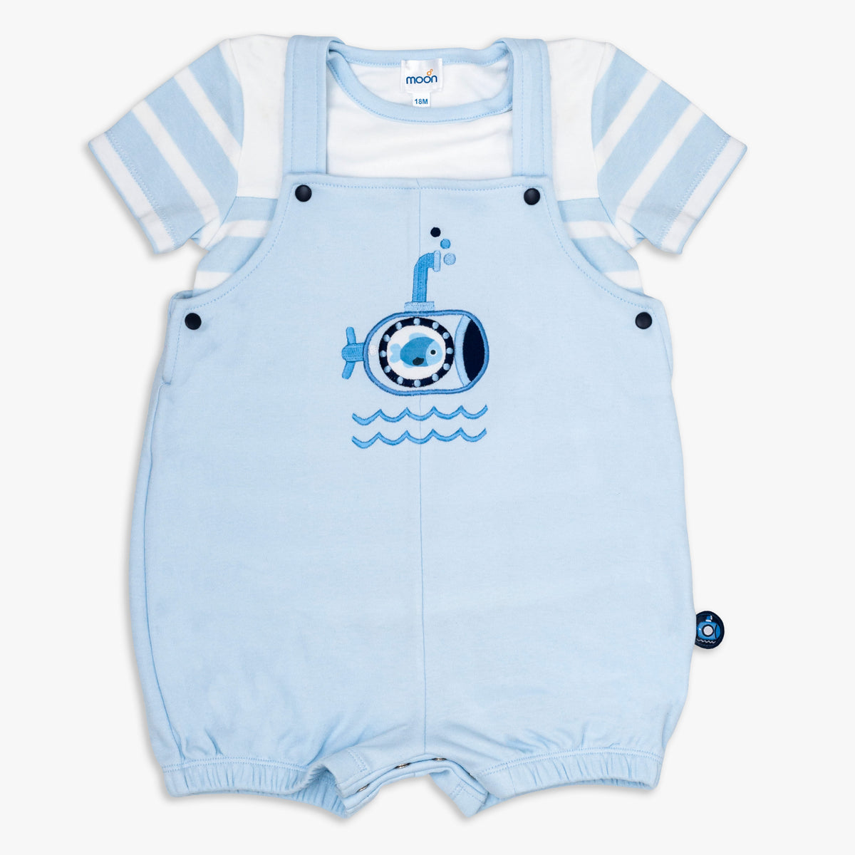 Dungaree & Top Set Blue - The Moon Brand™