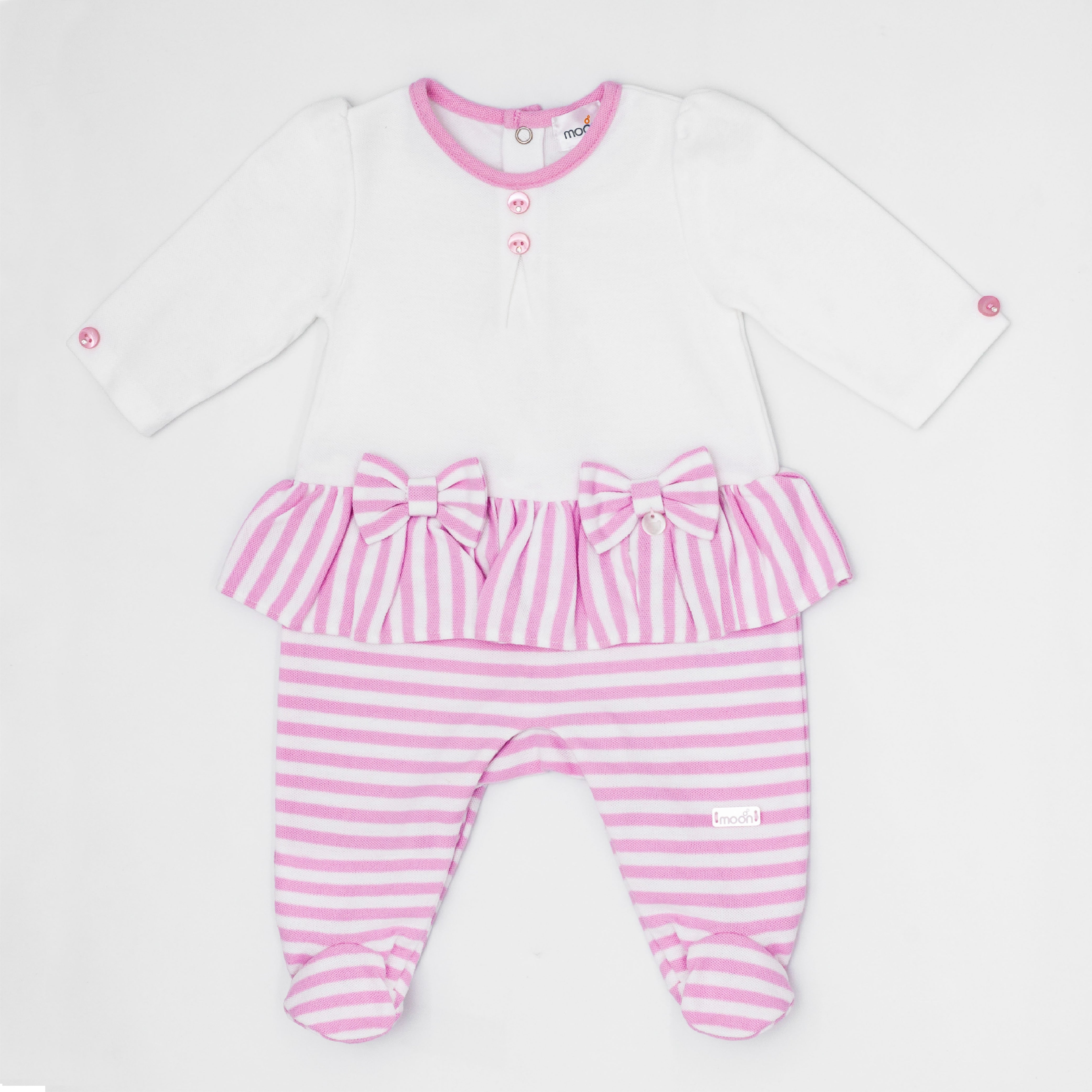 Cotton Sleepsuit Pink - The Moon Brand™