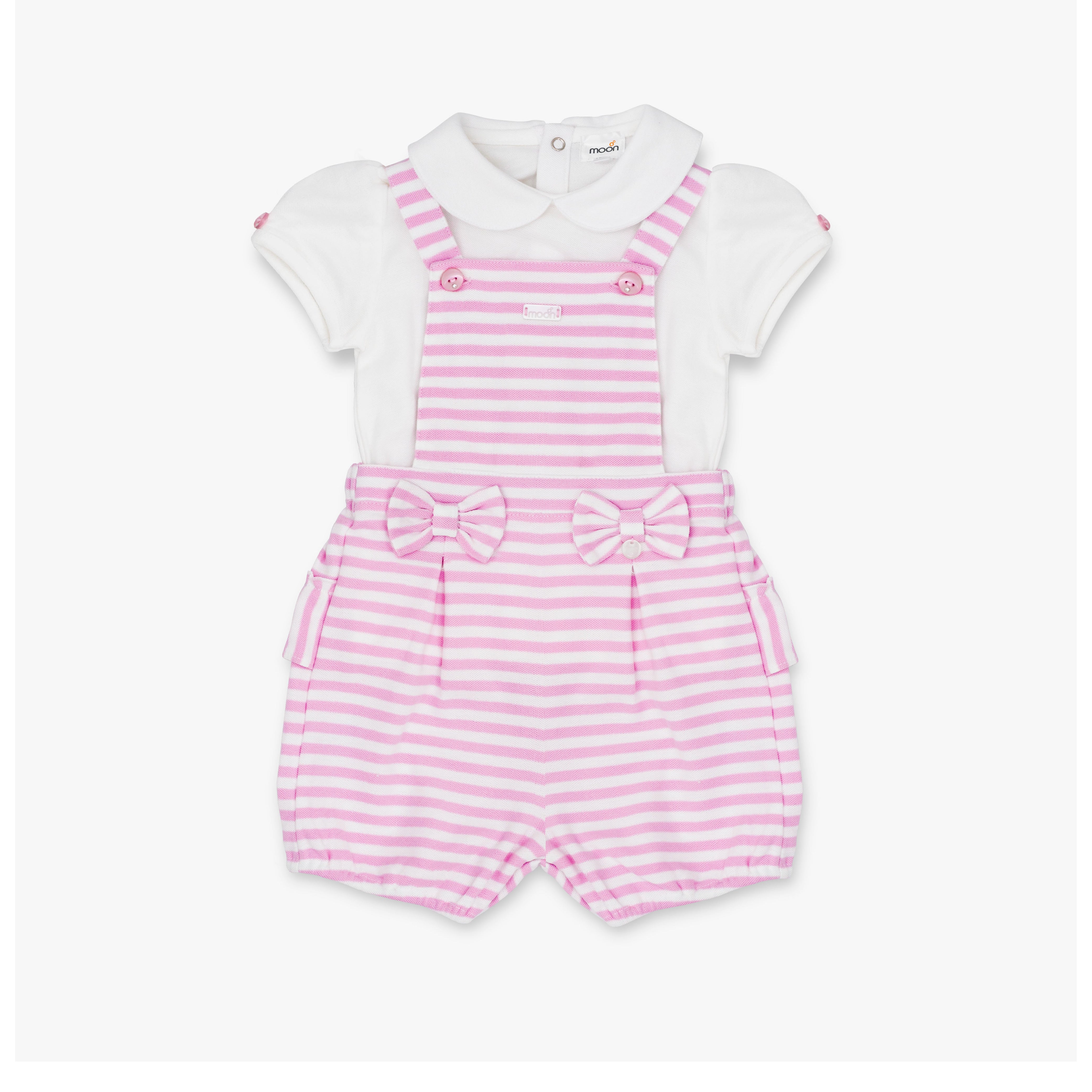Dungaree & Top Set Pink - The Moon Brand™