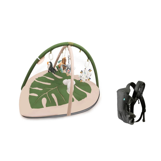 2-in-1 Baby Carrier & Forest Animal Play Mat Bundle
