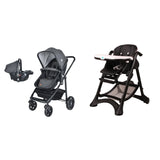 Tres 3-in-1 Travel System & Foldable Highchair Bundle