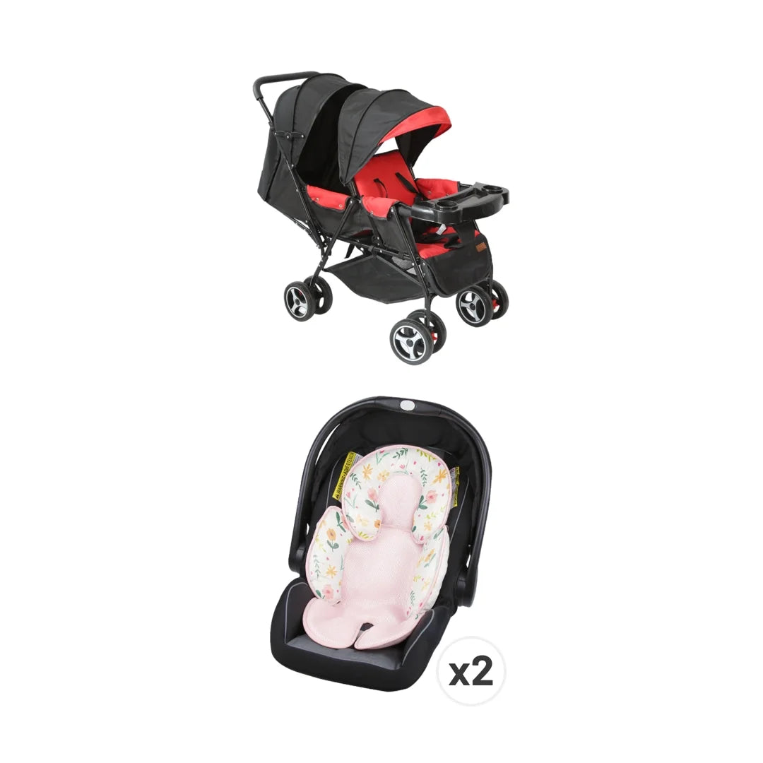 Magnum Twin Stroller & Body Support Cushion Seat Pad Bundle
