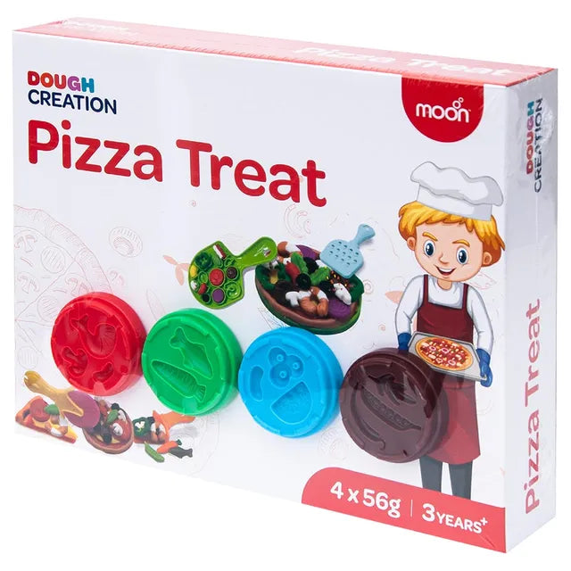 MOON Kid's Dough Pizza Treats - 4 x 56g/2oz dough pot. - The Moon Brand™