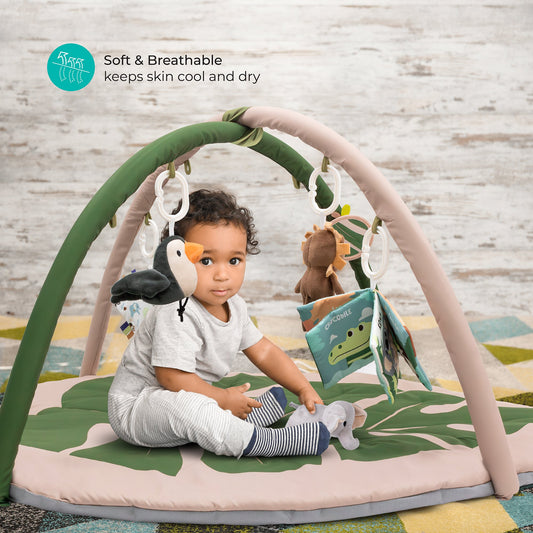 2-in-1 Baby Carrier & Forest Animal Play Mat Bundle