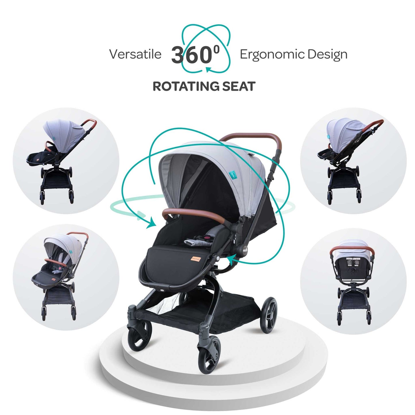 Ultimate Baby Travel Bundle Riche Stroller & Gyro pro