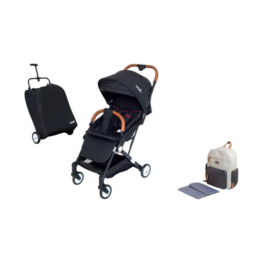 Baby Travel Bundle - Ritzi Travel Cabin Stroller with ROCCO Diaper Backpack