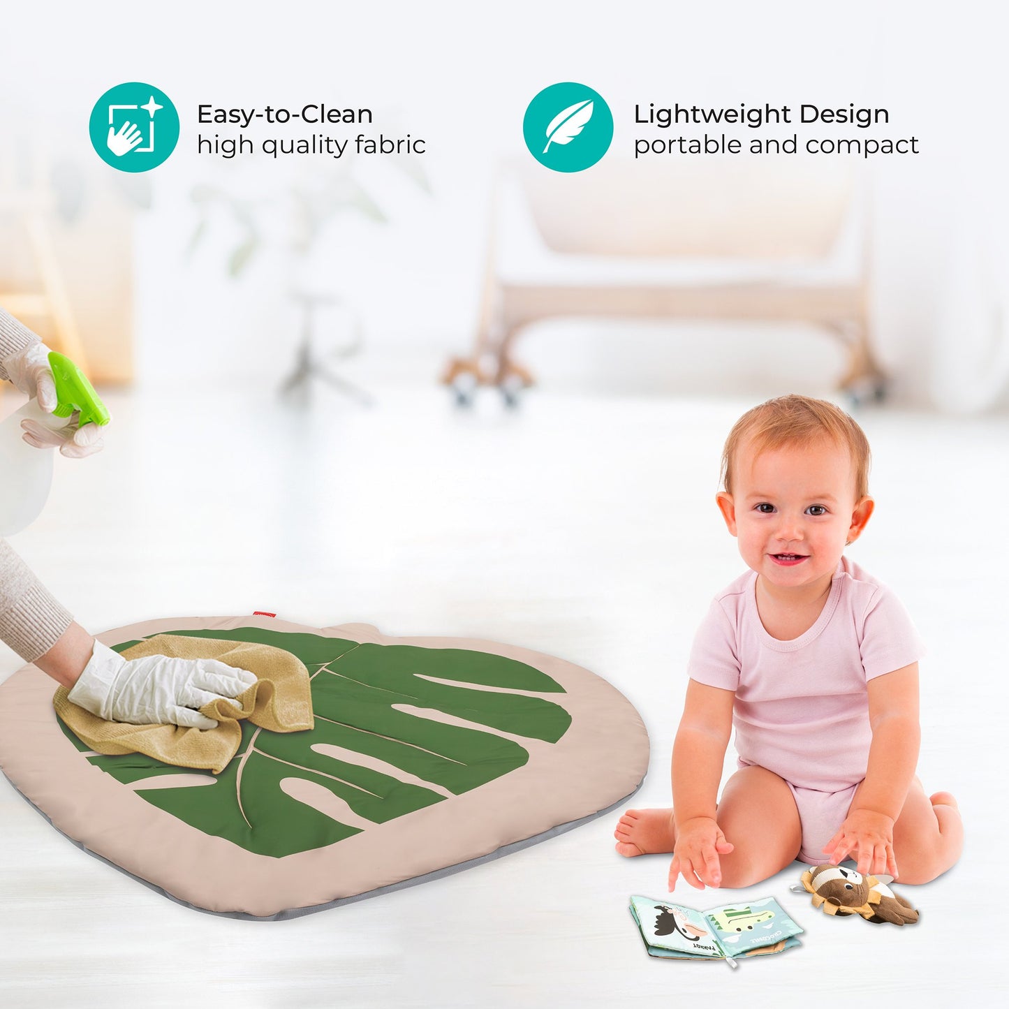 2-in-1 Baby Carrier & Forest Animal Play Mat Bundle
