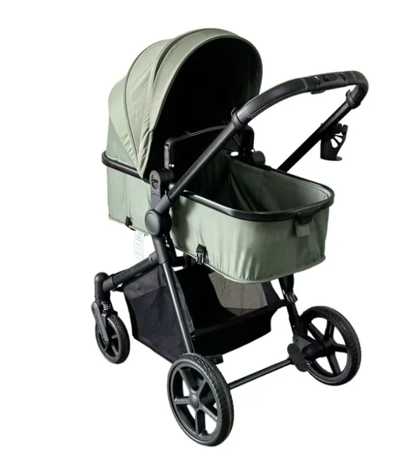 MOON Trezzo 3-in-1 Baby Travel System – Convertible Stroller, Car Seat & Bassinet (0-22kg)-Green