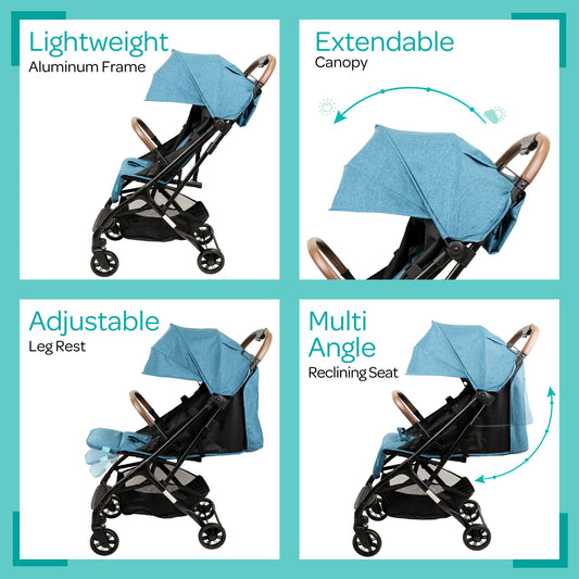 Travel in Style: MOON Ritzi Cabin Stroller Black/Blue Dots Unveiled