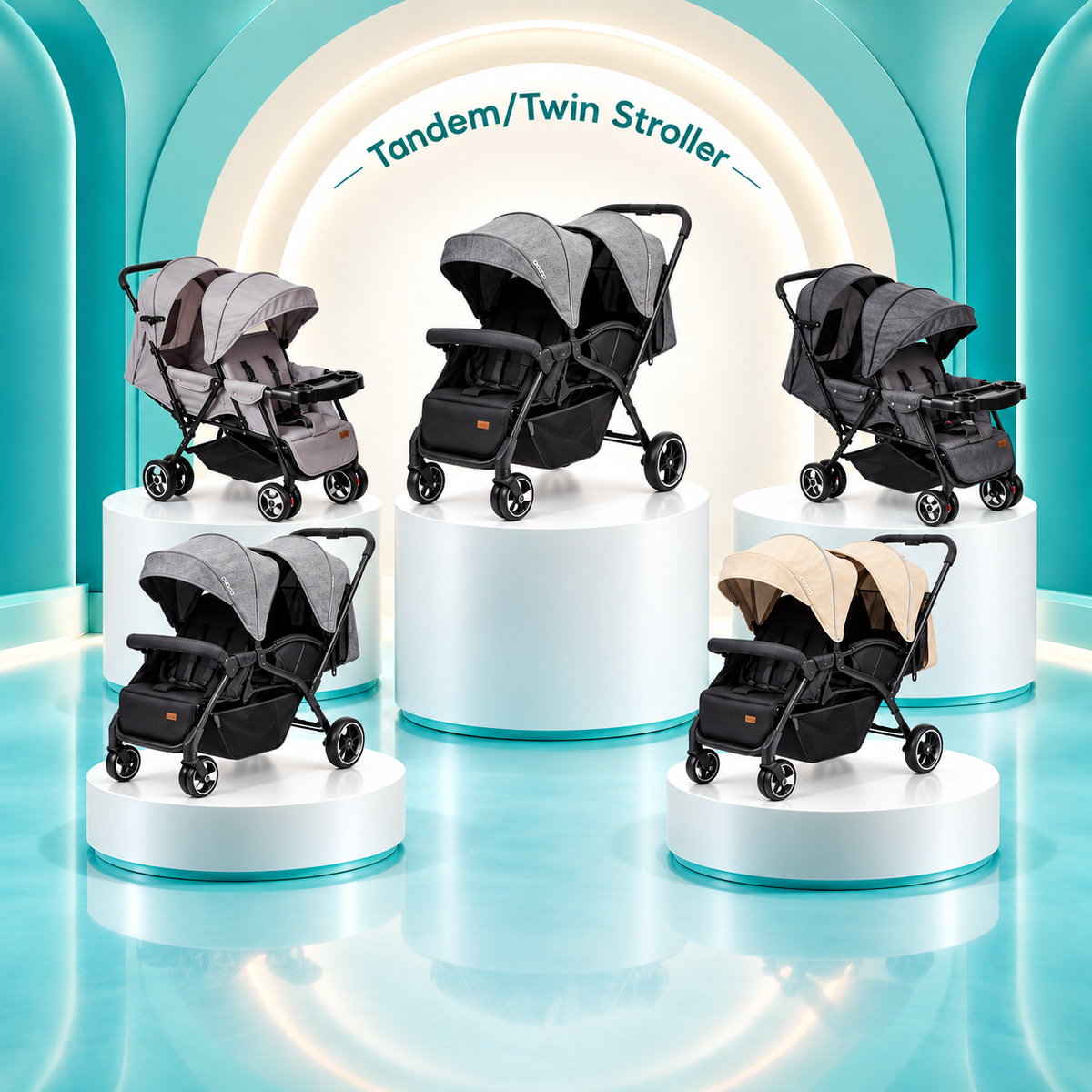 Tandem Twin Stroller