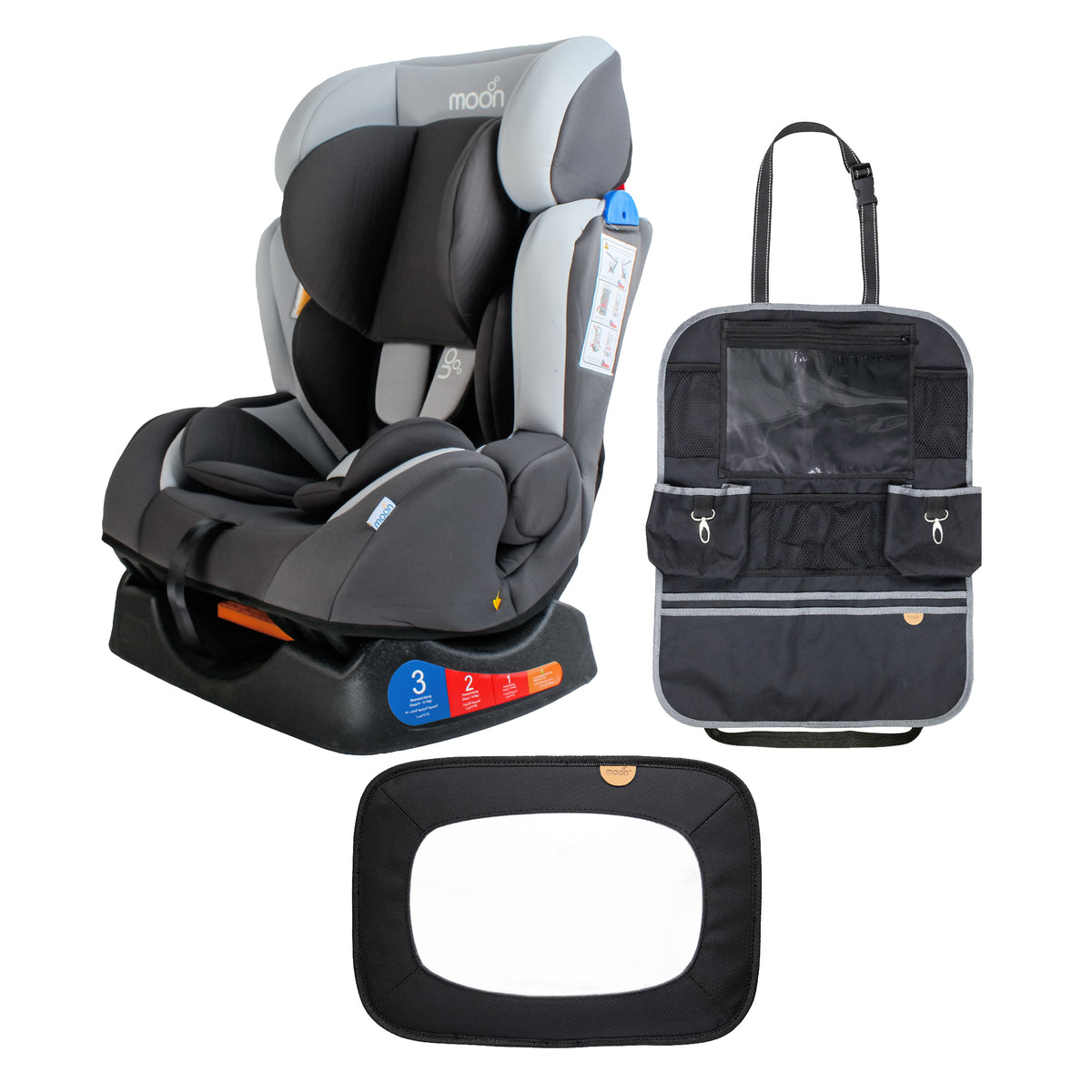 MOON Sumo Baby/Infant Car Seat / Back Seat Mirror / Back Seat Organizer - The Moon Brand™