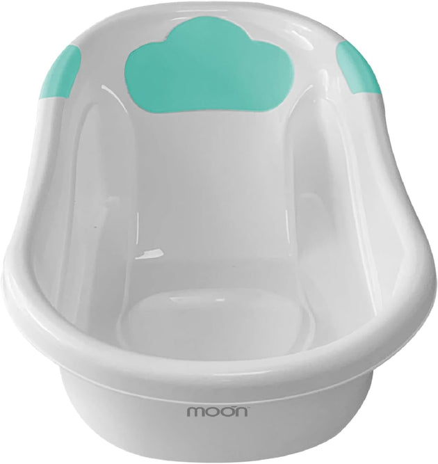 The MOON Brand Wavee Baby Bathtub | PP + TPR Infant Bath Tub for 0–3 Years | Lightweight Non-Slip Base Toddler Bath Tub | Durable & Comfortable Baby Shower -Green. - The Moon Brand™