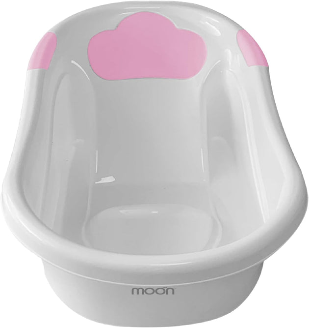 The MOON Brand Wavee Baby Bathtub | PP + TPR Infant Bath Tub for 0–3 Years | Lightweight Non-Slip Base Toddler Bath Tub | Durable & Comfortable Baby Shower -Pink - The Moon Brand™