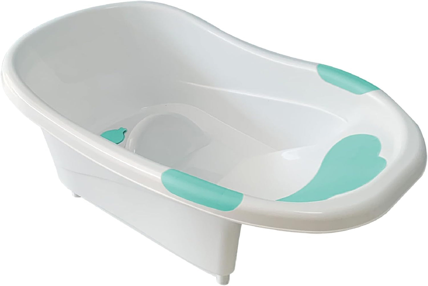 The MOON Brand Wavee Baby Bathtub | PP + TPR Infant Bath Tub for 0–3 Years | Lightweight Non-Slip Base Toddler Bath Tub | Durable & Comfortable Baby Shower -Green.