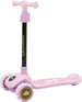 The MOON Brand Whizz Foldable 3-Wheel Kids Scooter– Adjustable Handlebar Lean-to-Steer LED Light-Up Wheels Toddler Scooter for Boys & Girls for Ages 3 Years+ -Little Pony -Pink