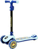 The MOON Brand Whizz Foldable 3-Wheel Kids Scooter– Adjustable Handlebar Lean-to-Steer LED Light-Up Wheels Toddler Scooter for Boys & Girls for Ages 3 Years+ -Dinosaur Design -Blue