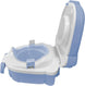 The MOON Brand Nuni Travel Potty Seat – Portable Foldable Toddler Toilet Training Seat, Lightweight Compact Baby Potty Trainer for 0–3 Years, Easy Clean PP Material, Travel Friendly Design-Blue