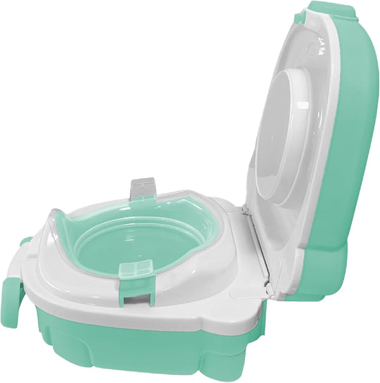 The MOON Brand Nuni Travel Potty Seat – Portable Foldable Toddler Toilet Training Seat, Lightweight Compact Baby Potty Trainer for 0–3 Years, Easy Clean PP Material, Travel Friendly Design- Green - The Moon Brand™