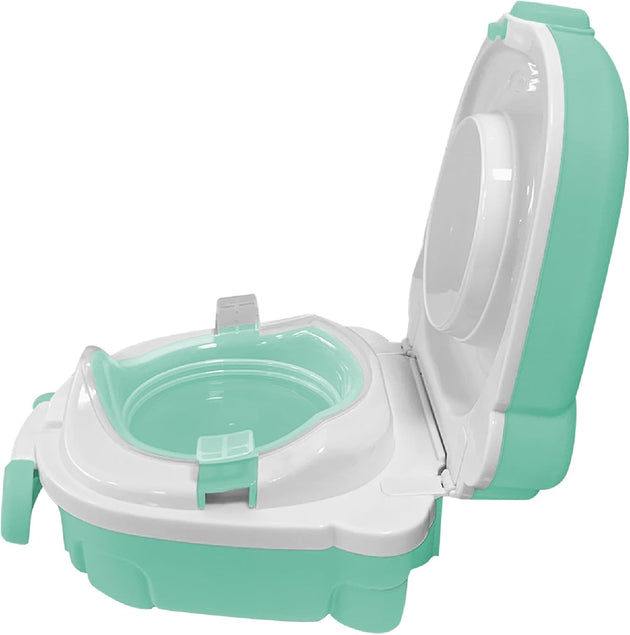 The MOON Brand Nuni Travel Potty Seat – Portable Foldable Toddler Toilet Training Seat, Lightweight Compact Baby Potty Trainer for 0–3 Years, Easy Clean PP Material, Travel Friendly Design- Green - The Moon Brand™