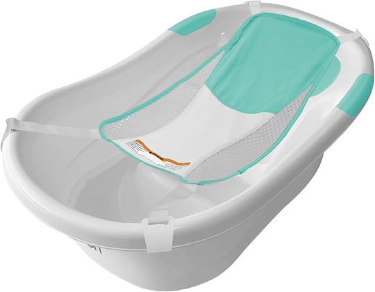 The MOON Brand Wavee Baby Bathtub with Sling | PP + TPR Infant Bath Tub for 0–3 Years | Lightweight Non-Slip Toddler Bath Tub | Durable & Comfortable Baby Shower -Green. - The Moon Brand™