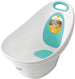 The MOON Brand Cascade Baby Bathtub for 0–3 Years – PP + TPR Infant Bathtub, Lightweight Durable Baby Shower Tub, Non-Slip Safe Design,Easy-Grip Handle - White & Green