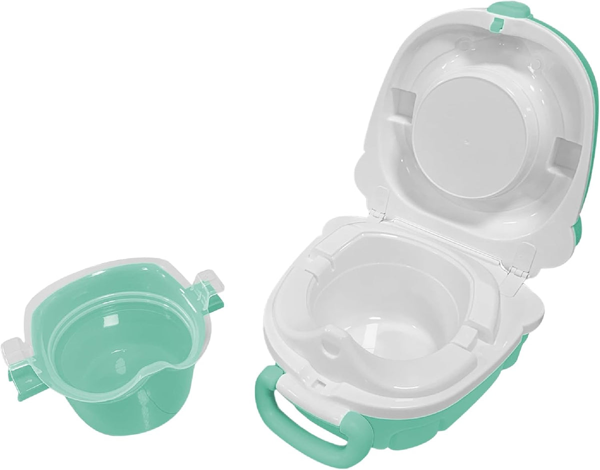 The MOON Brand Nuni Travel Potty Seat – Portable Foldable Toddler Toilet Training Seat, Lightweight Compact Baby Potty Trainer for 0–3 Years, Easy Clean PP Material, Travel Friendly Design- Green - The Moon Brand™