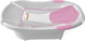 The MOON Brand Wavee Baby Bathtub with Sling |PP + TPR Infant Bath Tub for 0–3 Years | Lightweight Non-Slip | Infant Bath Tub with Support Sling|Baby Shower -Pink.