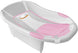 The MOON Brand Wavee Baby Bathtub with Sling |PP + TPR Infant Bath Tub for 0–3 Years | Lightweight Non-Slip | Infant Bath Tub with Support Sling|Baby Shower -Pink.