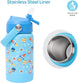 The Moon Brand Marmita Kids Lunch Box Set with Insulated Bottle & Bag – Leak-Proof,Bento Box with Compartments,Microwave & Dishwasher Safe, Easy-Open Latch,BPA-Free,Perfect for School Lunches-Blue