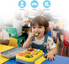 The Moon Brand Bentoza Kids Lunch Box – Leak-Proof,Bento Box with Compartments,Microwave & Dishwasher Safe,Easy-Open Latch,Reusable Lunch Container,BPA-Free,Perfect for School Lunches,Travel -Grey
