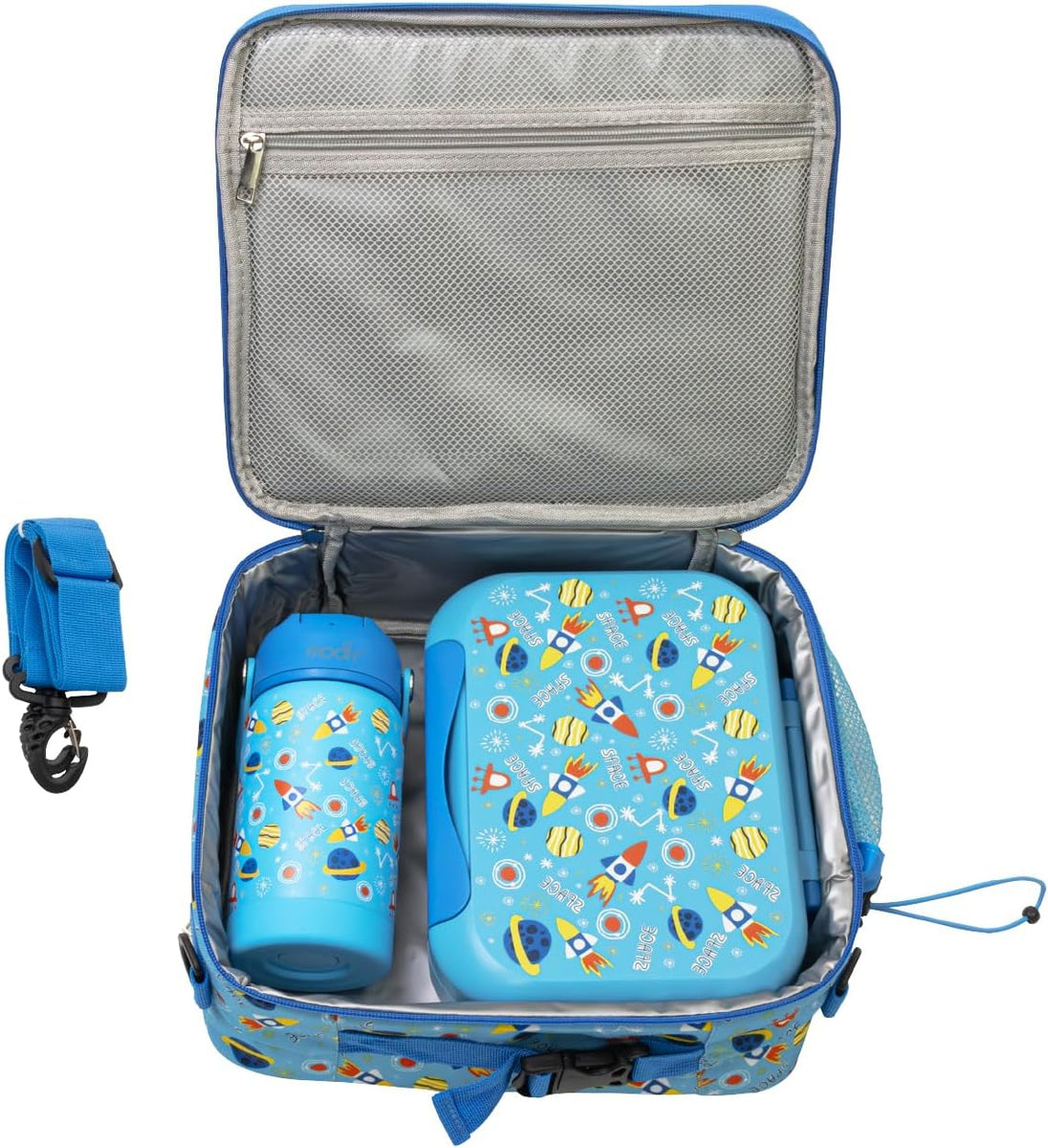 The Moon Brand Marmita Kids Lunch Box Set with Insulated Bottle & Bag – Leak-Proof,Bento Box with Compartments,Microwave & Dishwasher Safe, Easy-Open Latch,BPA-Free,Perfect for School Lunches-Blue