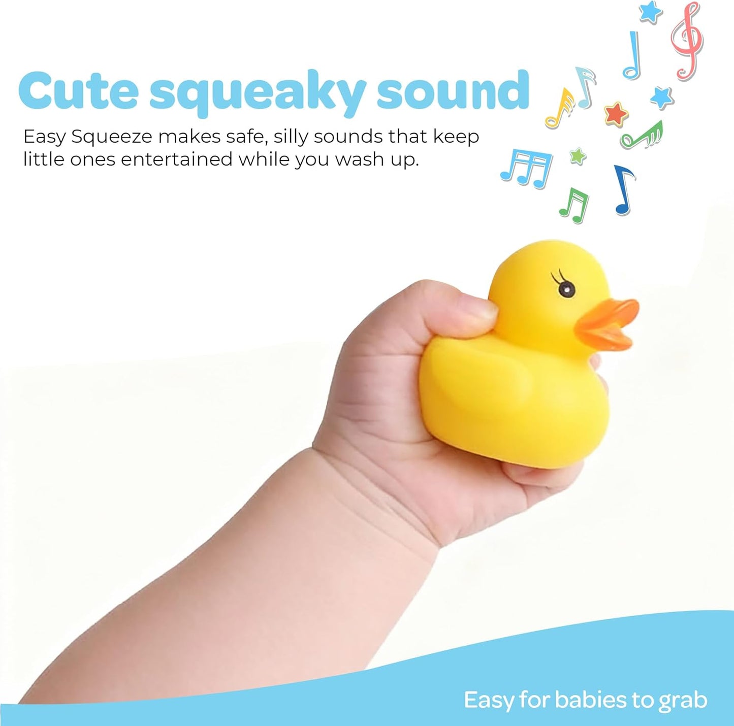 The Moon Brand Splash and Play Baby Bath Toys with Squeaker for Toddlers| Safe & Non-Toxic Bath Time Fun for Babies 6M+ | Soft Squeeze Sound Toys for Baby Learning & Entertainment-Pack of 7