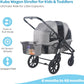 The Moon Brand Kube Wagon Stroller for Kids & Toddlers, Push & Pull Convertible Wagon All-Terrain Wheels, UPF 50+ Canopy, BPA-Free Snack Tray, Compact Fold, Storage, 6M–4Y, 24kgs/Seat-Black