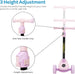 The MOON Brand Whizz Foldable 3-Wheel Kids Scooter– Adjustable Handlebar Lean-to-Steer LED Light-Up Wheels Toddler Scooter for Boys & Girls for Ages 3 Years+ -Little Pony -Pink