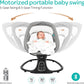The Moon Brand Koze Baby Swing. 0m+, Holds upto 9kg. Gentle Swaying Motion. In Built Music System. Flexible Speed and Timer Settings. With Remote Control and Mosquito Net. Motion Sensor-Beige