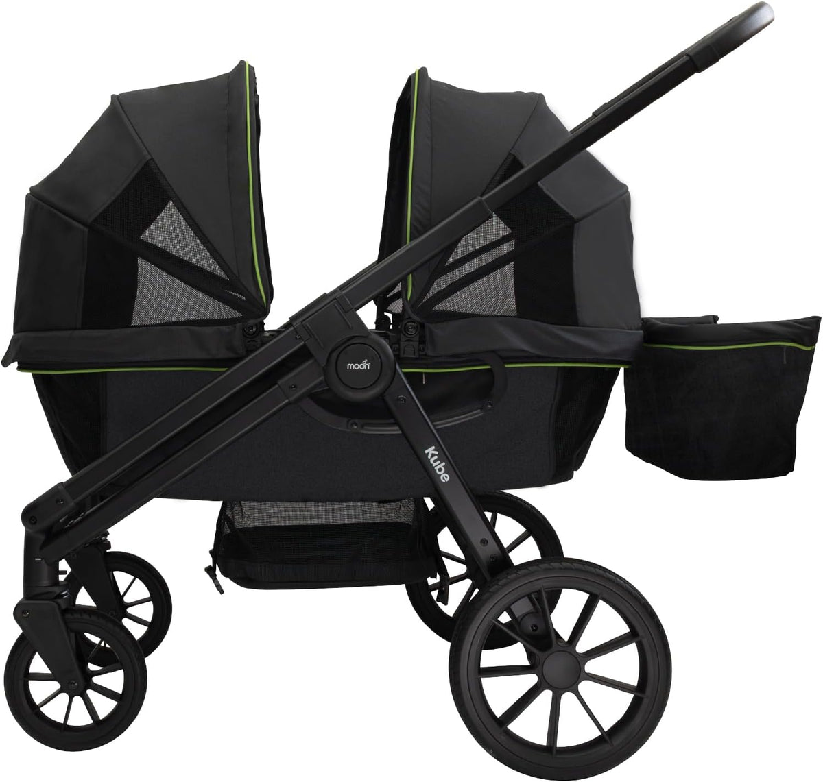 The Moon Brand Kube Wagon Stroller for Kids & Toddlers, Push & Pull Convertible Wagon All-Terrain Wheels, UPF 50+ Canopy, BPA-Free Snack Tray, Compact Fold, Storage, 6M–4Y, 24kgs/Seat-Black - The Moon Brand™