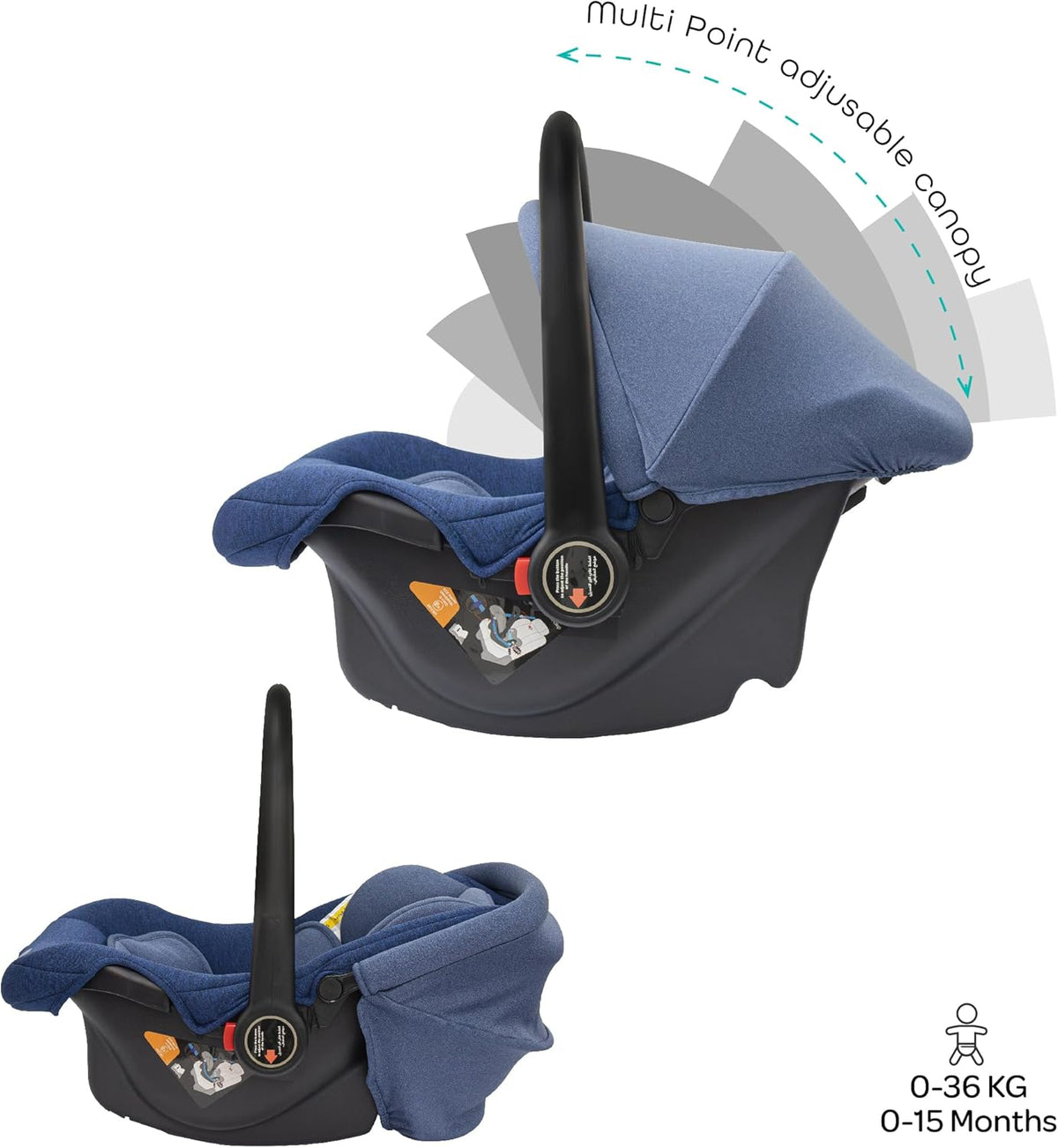 The Moon Brand Bibo Infant/Baby/Kids Travel Car Seat With Full Body Support Cushion - The Moon Brand™
