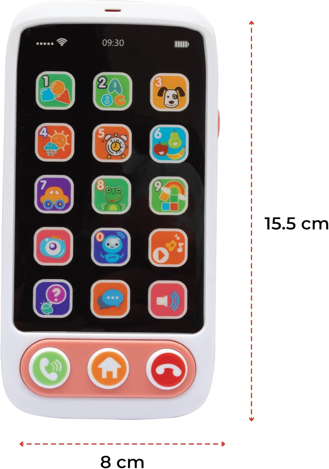 MOON A-Fone Educational and Musical Toy Electronic Touch Screen Mobile Phone Toys for Kids- 6m+ - Pink