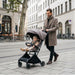 The MOON Brand Tripzi Carbon Fiber Cabin Stroller – Ultra-Lightweight, Travel-Ready Stroller with Easy Fold, Five-Point Safety Harness, Leather Handle for Babies 0–48 Months-Chocolate
