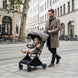 The MOON Brand Tripzi Carbon Fiber Cabin Stroller – Ultra-Lightweight, Travel-Ready Stroller with Easy Fold, Five-Point Safety Harness, Leather Handle for Babies 0–48 Months-Chocolate