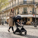 The MOON Brand Tripzi Carbon Fiber Cabin Stroller – Ultra-Lightweight, Travel-Ready Stroller with Easy Fold, Five-Point Safety Harness, Leather Handle for Babies 0–36 Months-Black