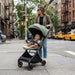 The MOON Brand Tripzi Carbon Fiber Cabin Stroller – Ultra-Lightweight, Travel-Ready Stroller with Easy Fold, Five-Point Safety Harness, Leather Handle for Babies 0–48 Months-Green