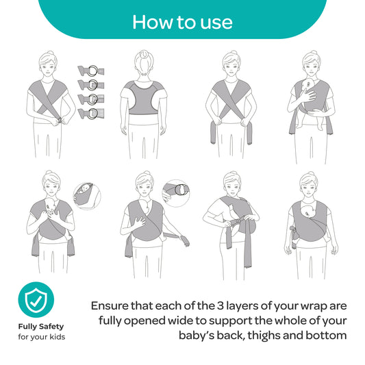 MOON KaryGo Baby Sling Carrier-Grey