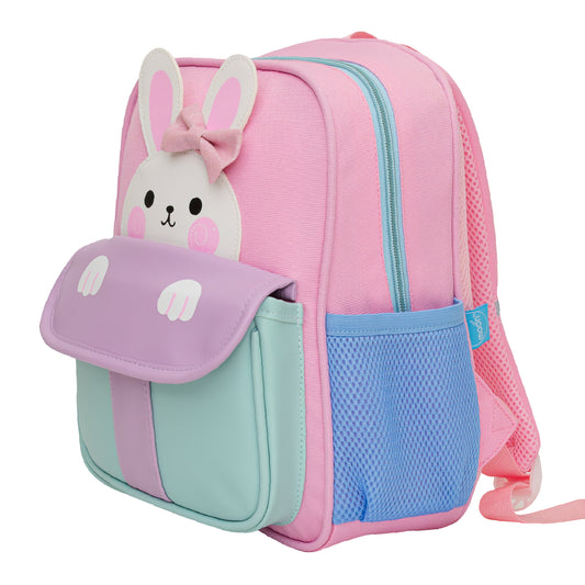 MOON Kids Backpack  – Comfy 3D Design,Padded Straps, Waterproof-Perfect for Preschool, Nursery, Snacks & Lunchbox-Bunny