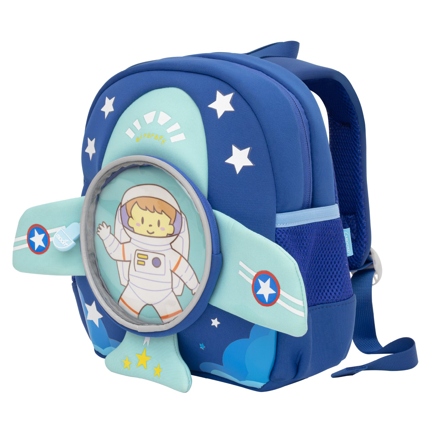 MOON Kids Backpack  – Comfy 3D Design,Padded Straps, Waterproof-Perfect for Preschool, Nursery, Snacks & Lunchbox-Astronaut