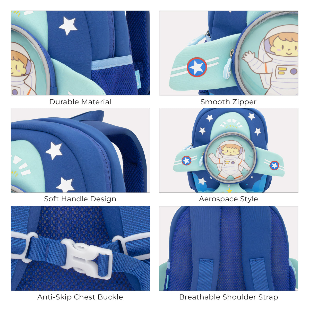 MOON Kids Backpack  – Comfy 3D Design,Padded Straps, Waterproof-Perfect for Preschool, Nursery, Snacks & Lunchbox-Astronaut - The Moon Brand™