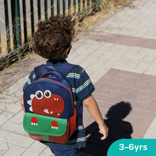 MOON Kids Backpack  – Comfy 3D Design,Padded Straps, Waterproof-Perfect for Preschool, Nursery, Snacks & Lunchbox-Dino