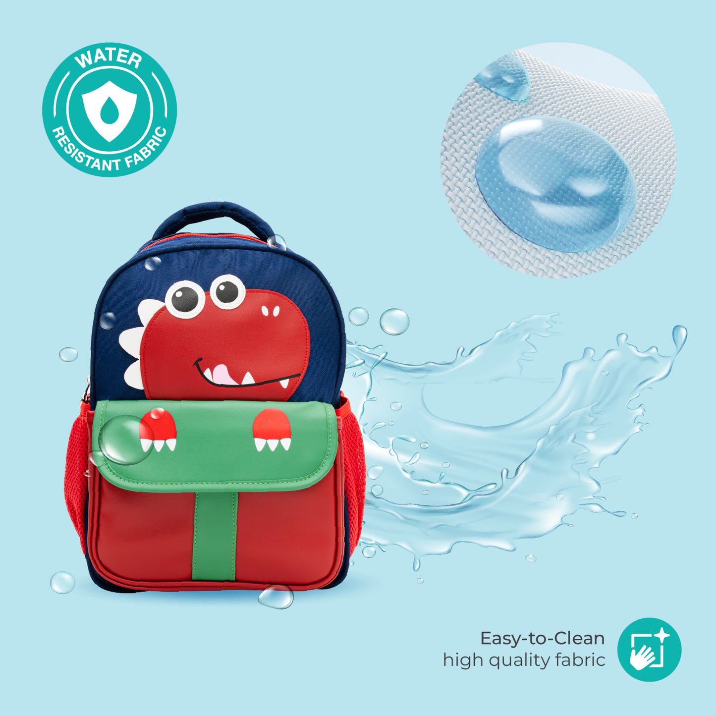 MOON Kids Backpack  – Comfy 3D Design,Padded Straps, Waterproof-Perfect for Preschool, Nursery, Snacks & Lunchbox-Dino